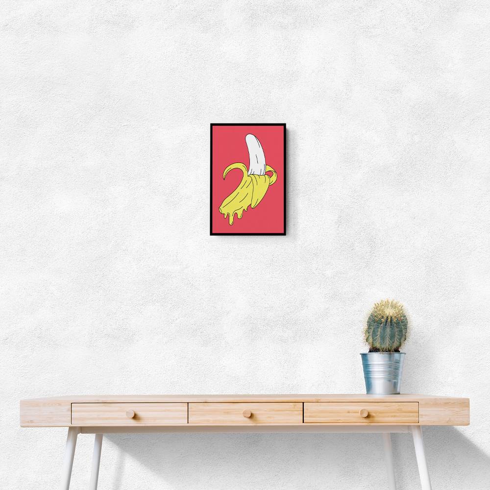 Melting Pink Banana Wall Art