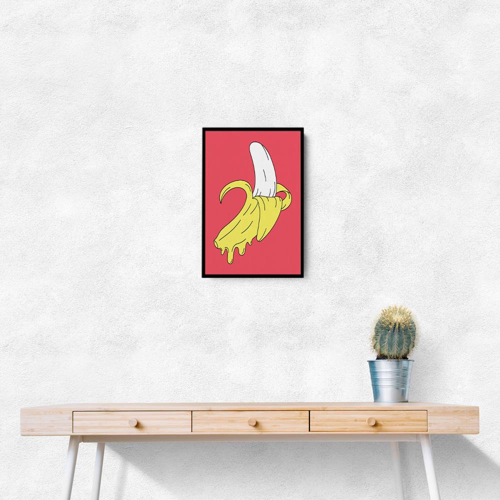 Melting Pink Banana Wall Art