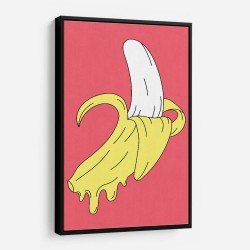 Melting Pink Banana Wall Art