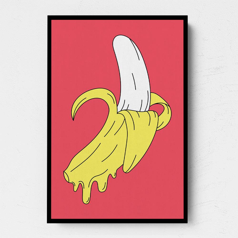 Melting Pink Banana Wall Art Melting Pink Banana Wall Art