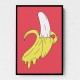 Choose Product Type:: Framed Canvas Melting Pink Banana Wall Art