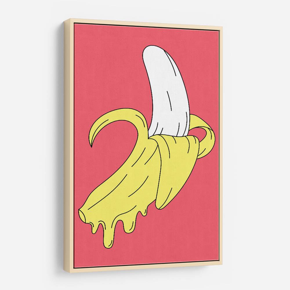 Melting Pink Banana Wall Art