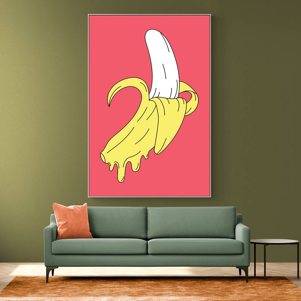 Melting Pink Banana Wall Art Melting Pink Banana Wall Art