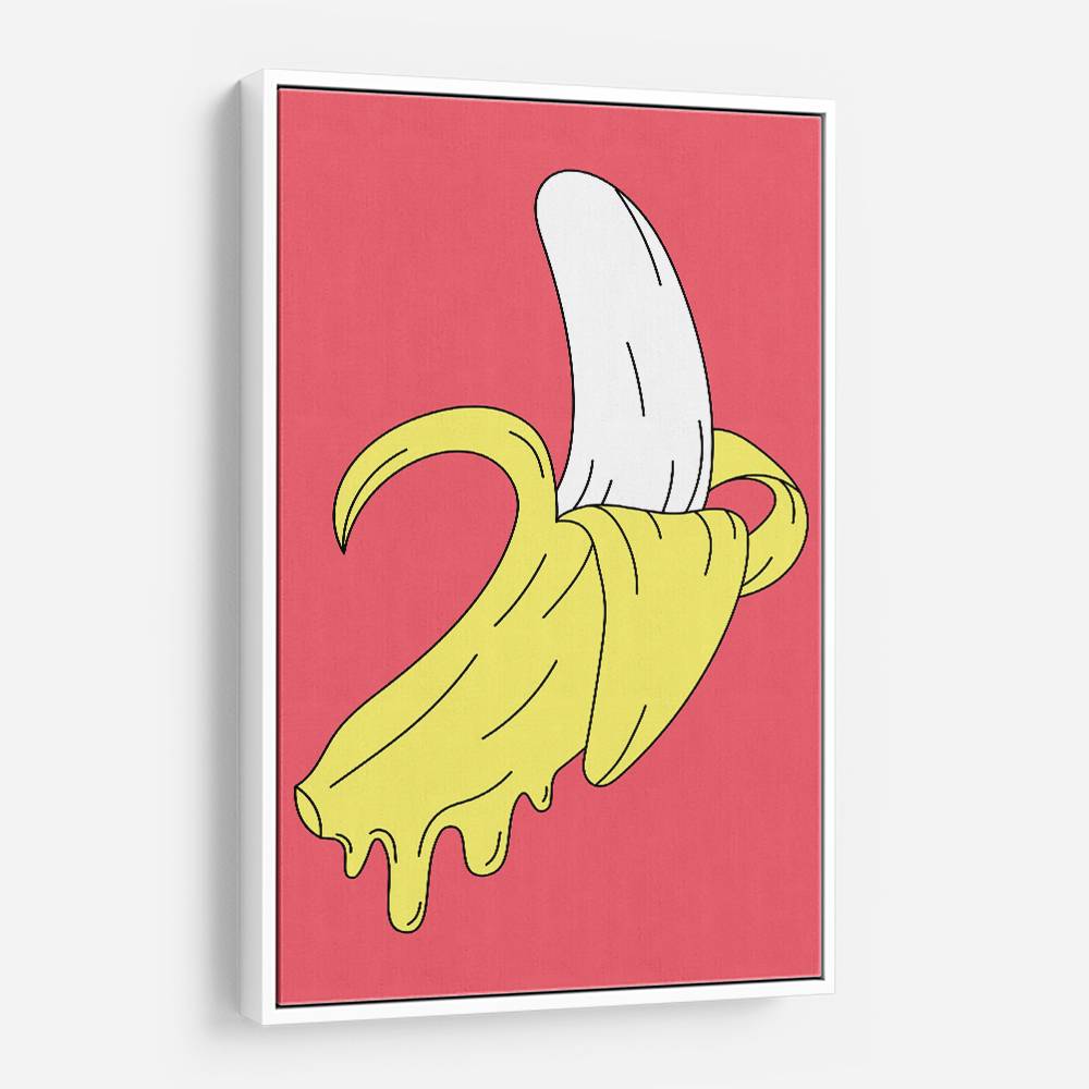 Melting Pink Banana Wall Art