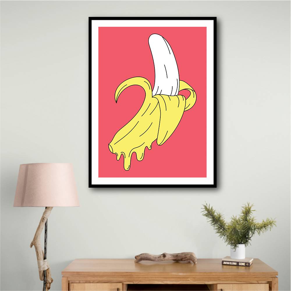Melting Pink Banana Wall Art Melting Pink Banana Wall Art