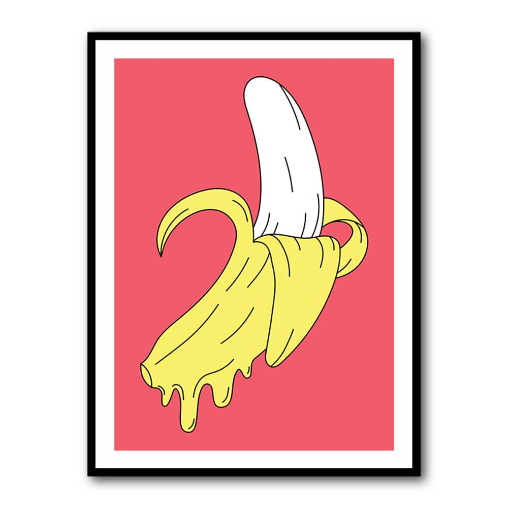 Melting Pink Banana Wall Art Melting Pink Banana Wall Art