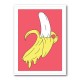 Melting Pink Banana Wall Art