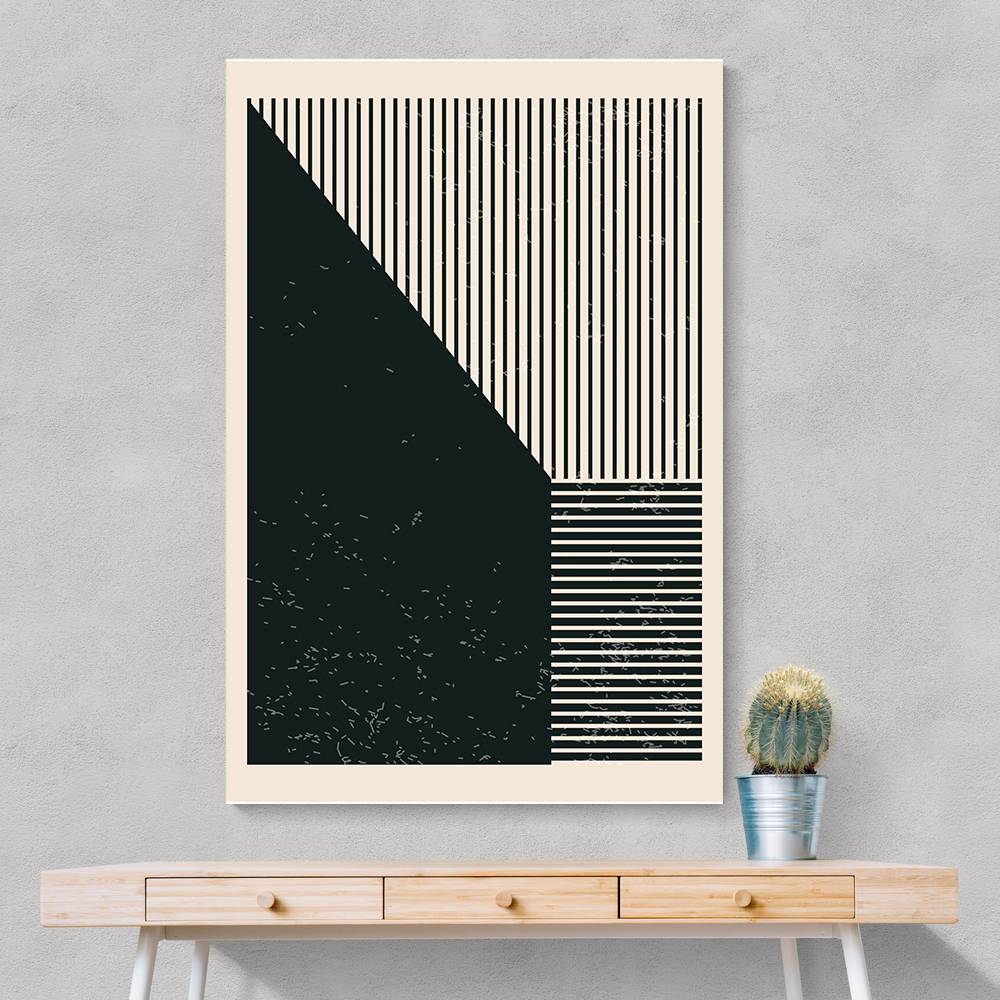 Black And White Geometric Shapes #3 Wall Art Black And White Geometric Shapes #3 Wall Art