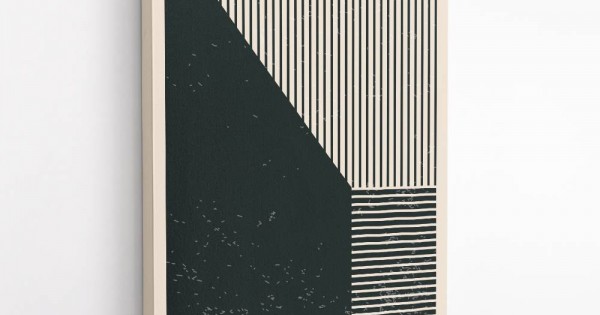 Black And White Geometric Shapes #3 Wall Art