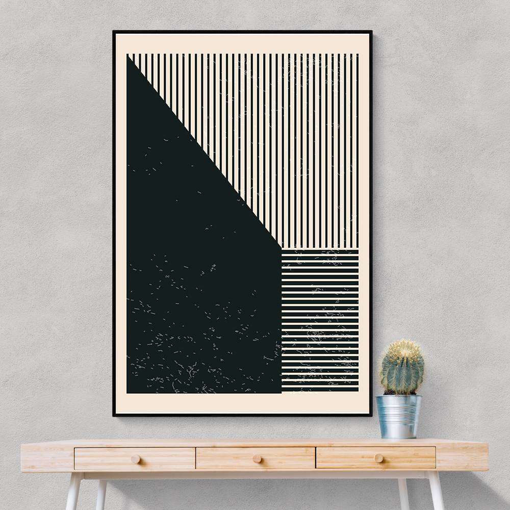 Black And White Geometric Shapes #3 Wall Art Black And White Geometric Shapes #3 Wall Art