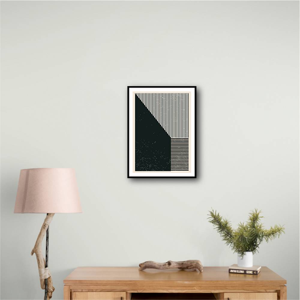 Black And White Geometric Shapes #3 Wall Art Black And White Geometric Shapes #3 Wall Art