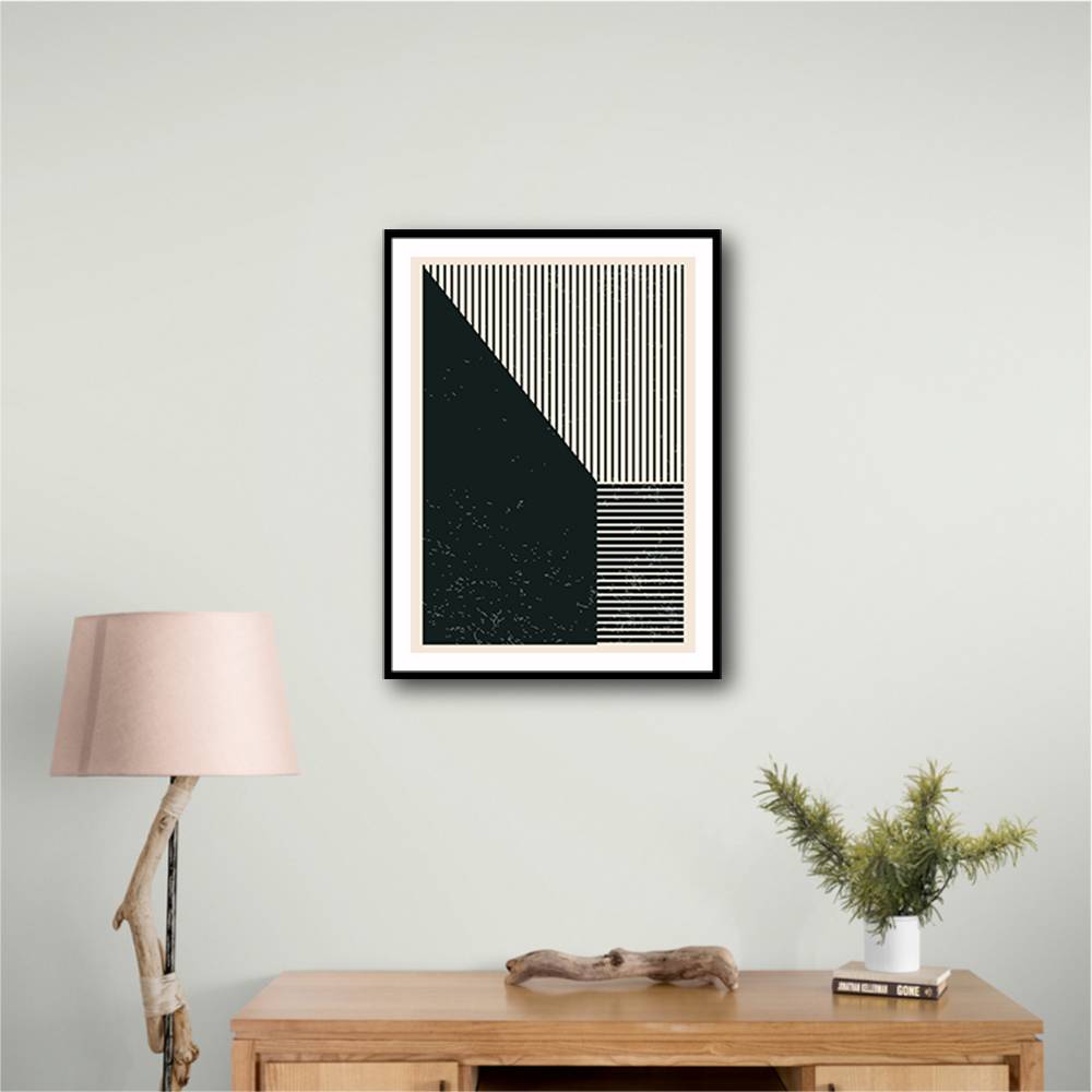 Black And White Geometric Shapes #3 Wall Art Black And White Geometric Shapes #3 Wall Art