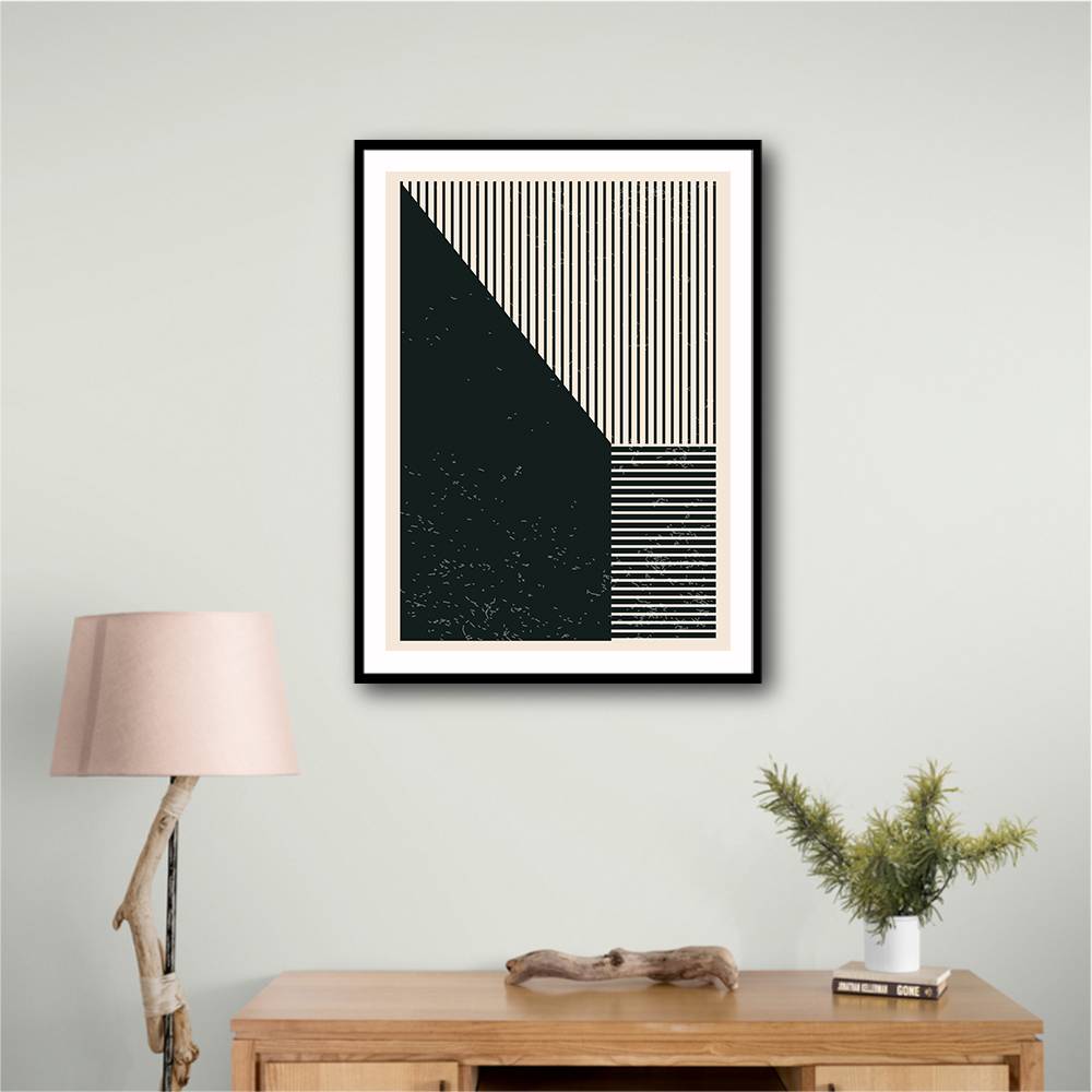 Black And White Geometric Shapes #3 Wall Art Black And White Geometric Shapes #3 Wall Art