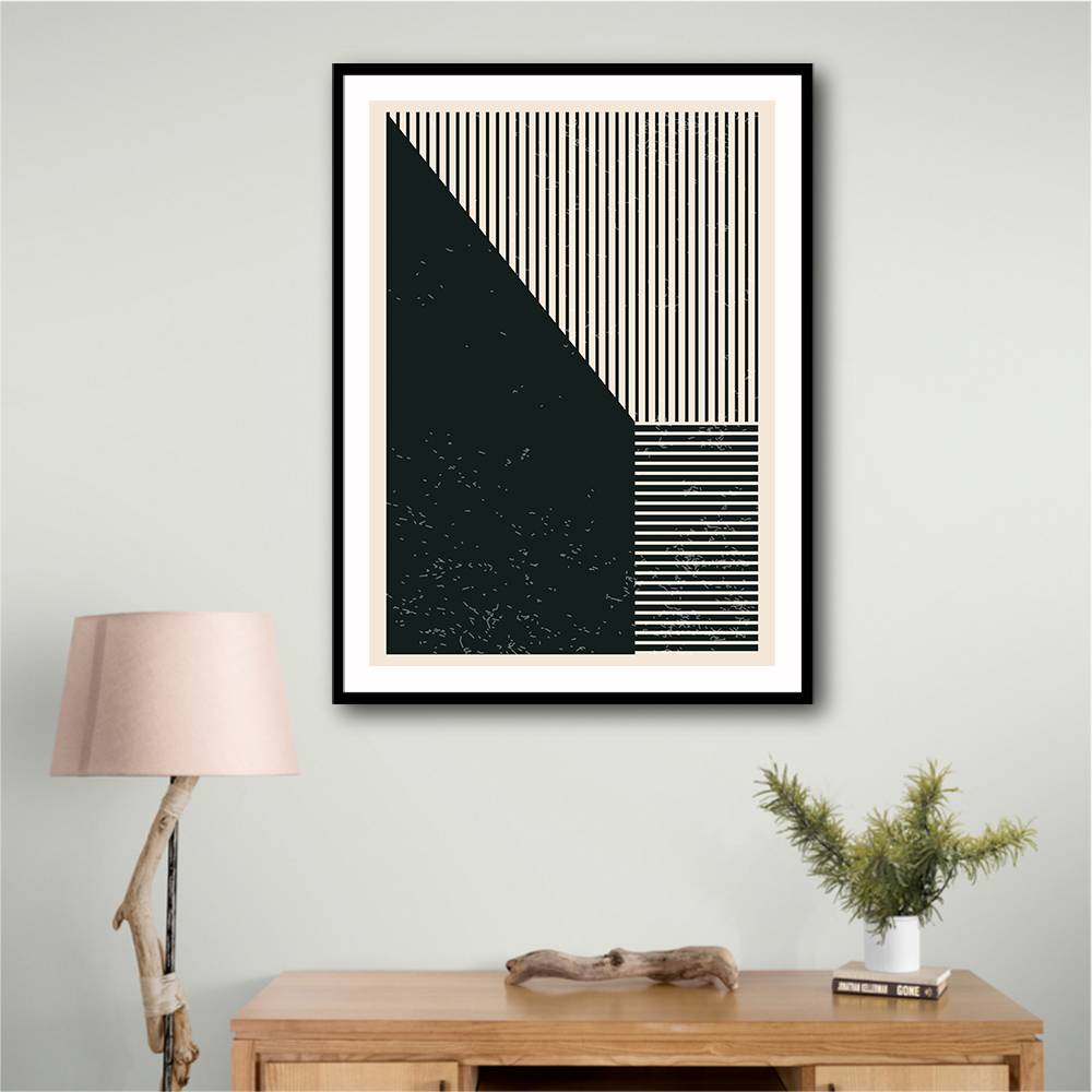 Black And White Geometric Shapes #3 Wall Art Black And White Geometric Shapes #3 Wall Art