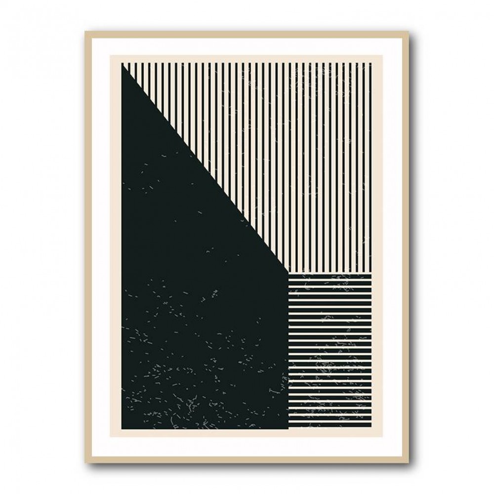 Black And White Geometric Shapes #3 Wall Art Black And White Geometric Shapes #3 Wall Art