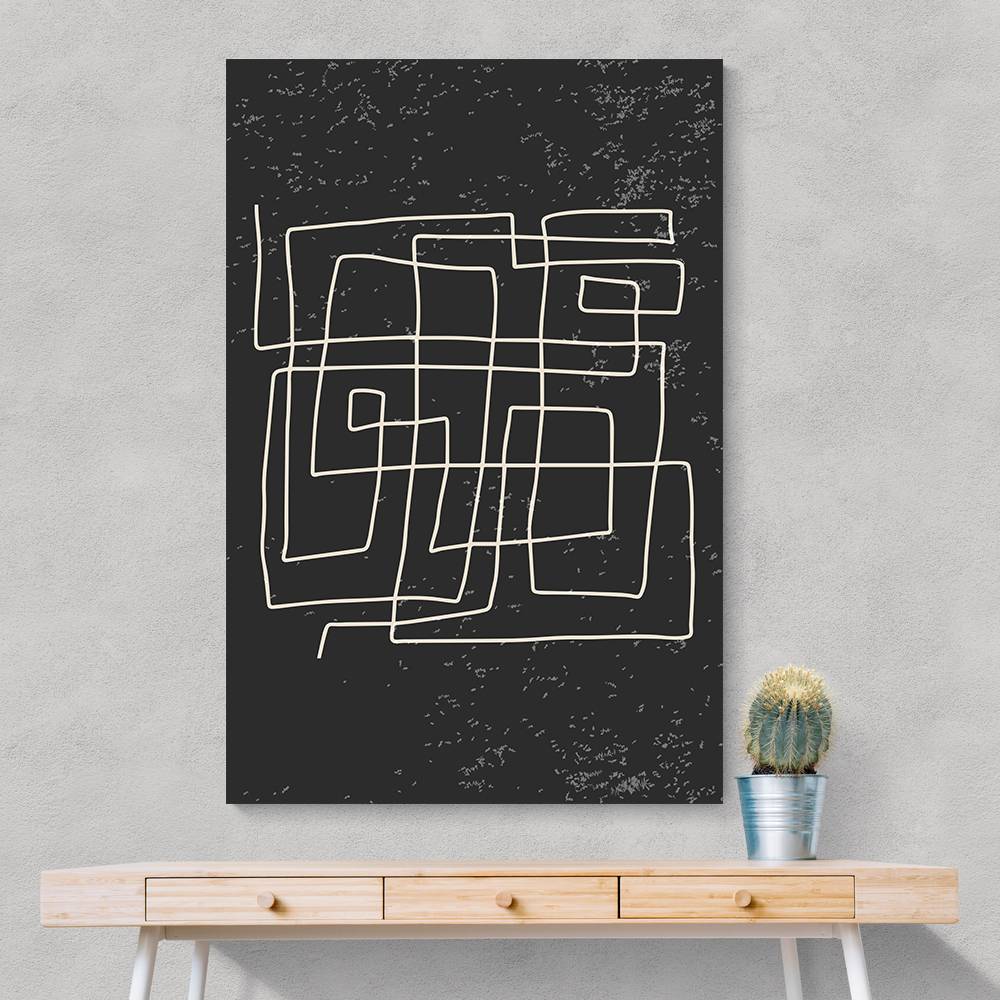 Black And White Lines #4 Wall Art Black And White Lines #4 Wall Art