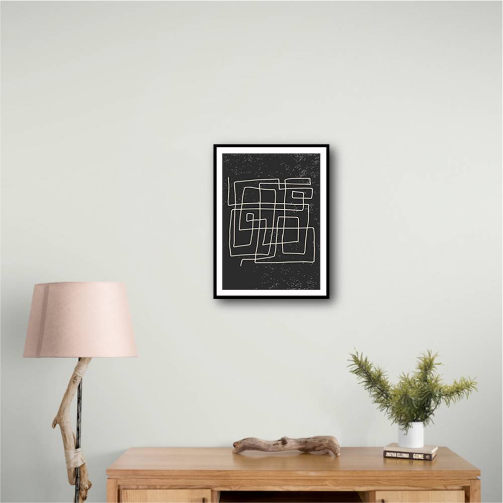 Black And White Lines #4 Wall Art Black And White Lines #4 Wall Art