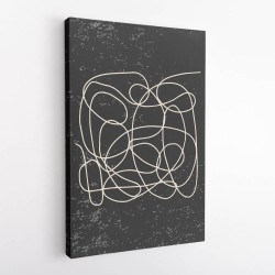 Black And White One Line #1 Wall Art