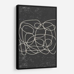 Black And White One Line #1 Wall Art