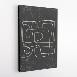 Black And White One Line #2 Wall Art