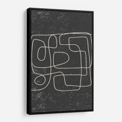 Black And White One Line #2 Wall Art