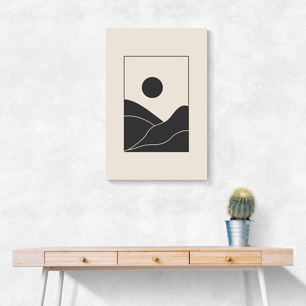 Black Minimal Mountains #4 Wall Art Black Minimal Mountains #4 Wall Art