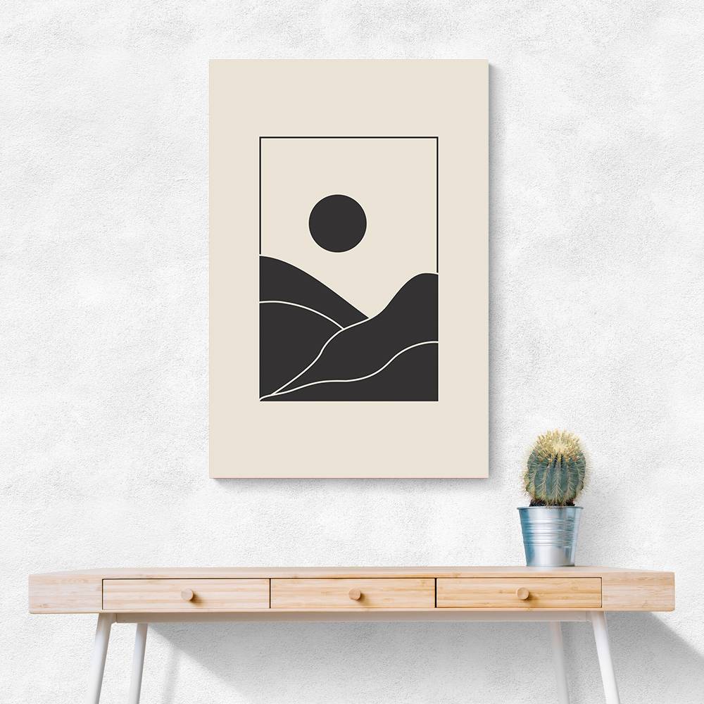 Black Minimal Mountains #4 Wall Art Black Minimal Mountains #4 Wall Art