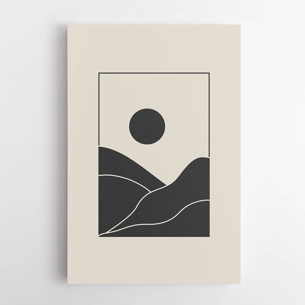 Black Minimal Mountains #4 Wall Art Black Minimal Mountains #4 Wall Art