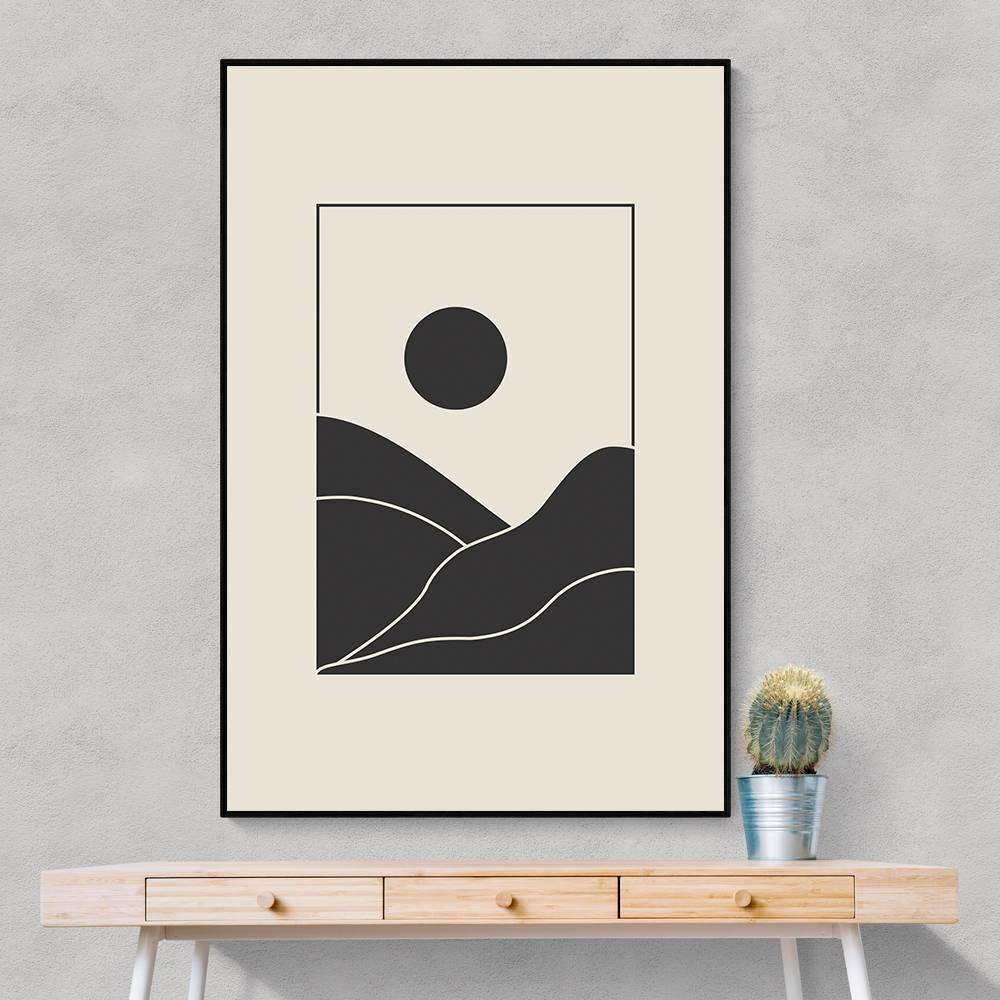 Black Minimal Mountains #4 Wall Art Black Minimal Mountains #4 Wall Art