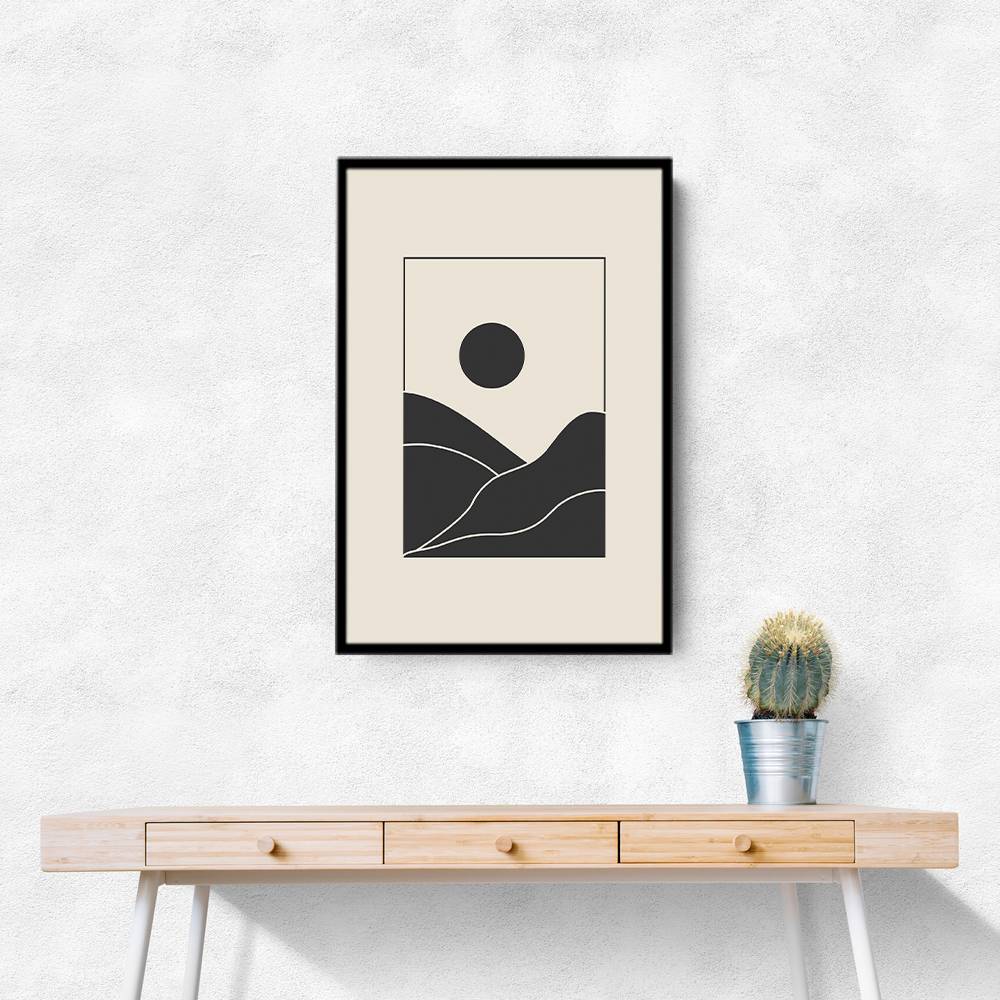 Black Minimal Mountains #4 Wall Art Black Minimal Mountains #4 Wall Art