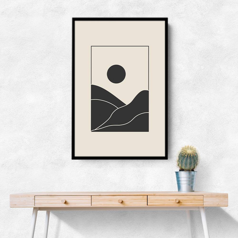 Black Minimal Mountains #4 Wall Art Black Minimal Mountains #4 Wall Art