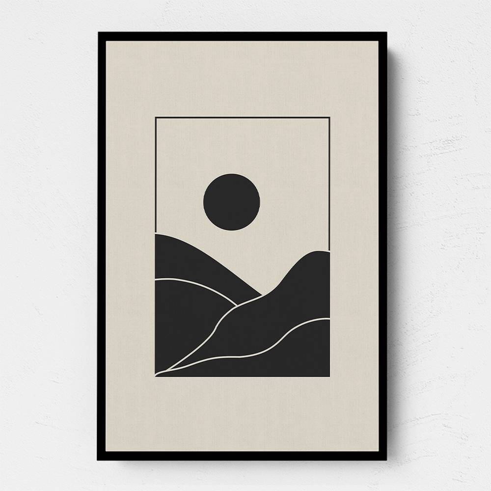 Black Minimal Mountains #4 Wall Art Black Minimal Mountains #4 Wall Art