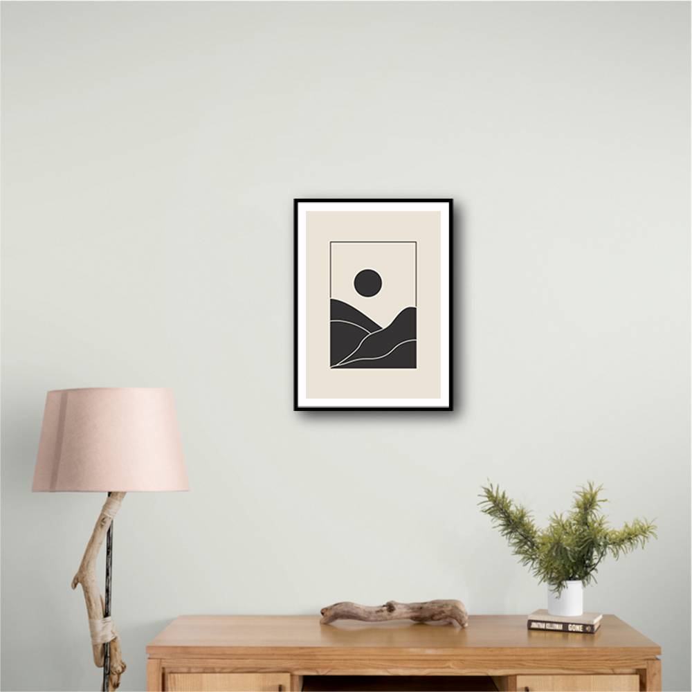 Black Minimal Mountains #4 Wall Art Black Minimal Mountains #4 Wall Art