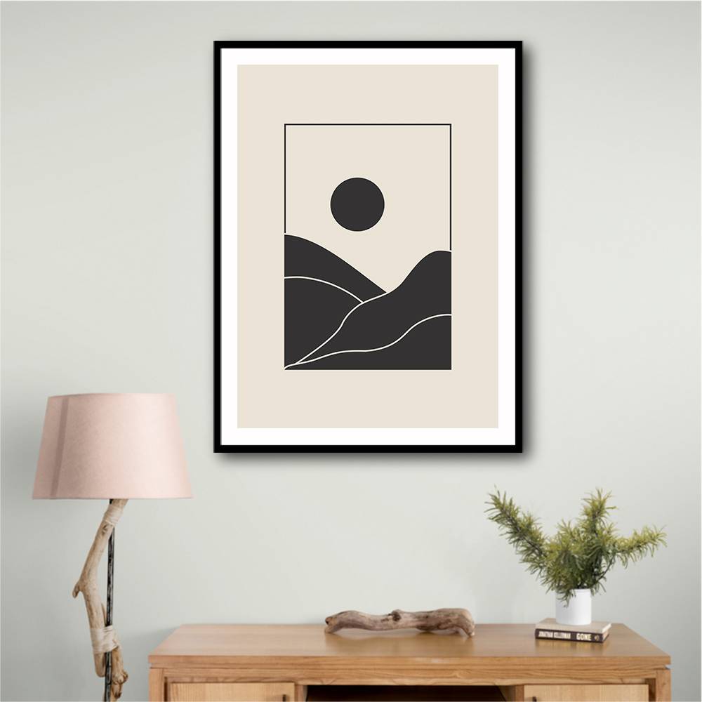 Black Minimal Mountains #4 Wall Art Black Minimal Mountains #4 Wall Art