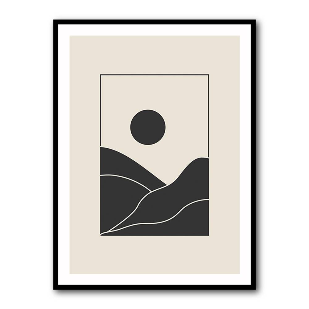 Black Minimal Mountains #4 Wall Art Black Minimal Mountains #4 Wall Art
