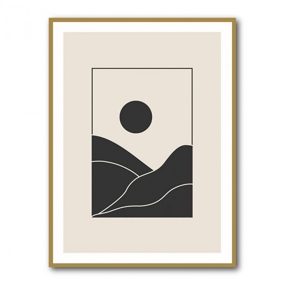 Black Minimal Mountains #4 Wall Art Black Minimal Mountains #4 Wall Art