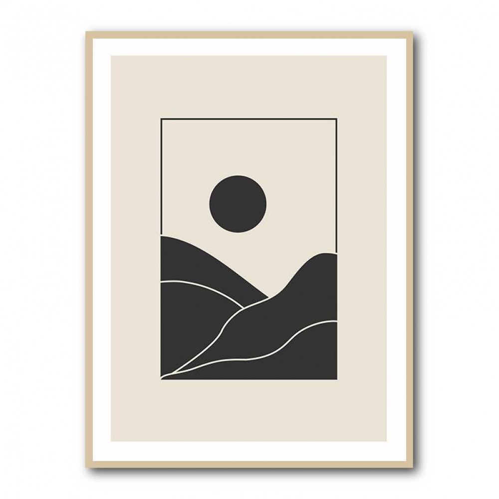 Black Minimal Mountains #4 Wall Art Black Minimal Mountains #4 Wall Art