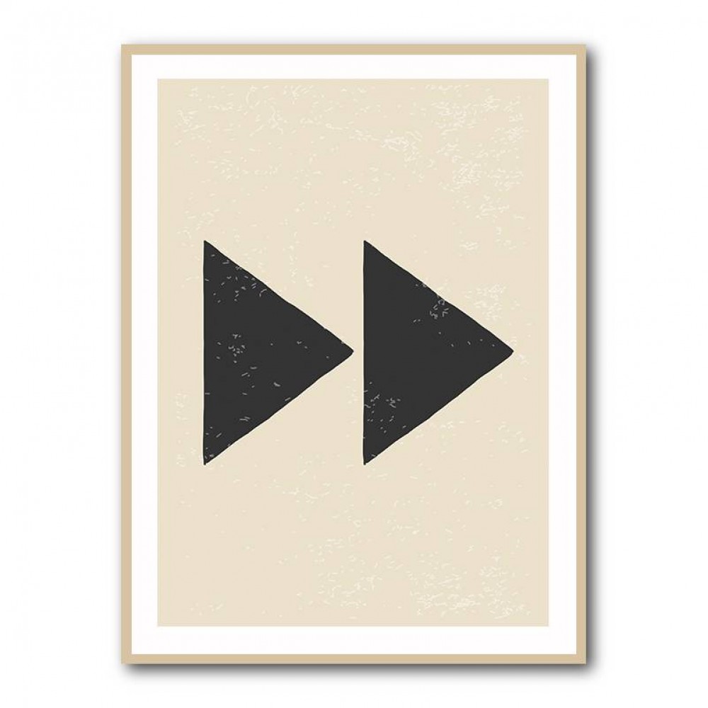 Black Minimal Shapes Series #2 Wall Art