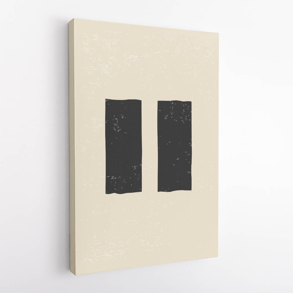 Black Minimal Shapes Series #7 Wall Art