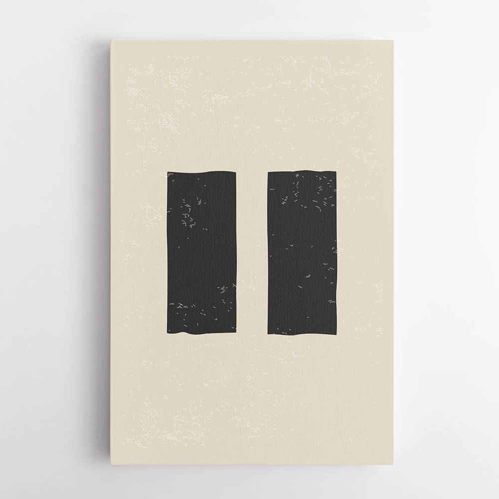 Black Minimal Shapes Series #7 Wall Art