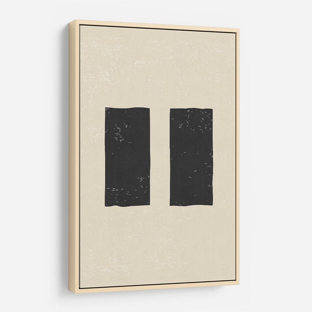 Black Minimal Shapes Series #7 Wall Art