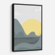 Frame Colour:: Black Boho Sunny Landscape #1 Wall Art