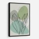 Frame Colour:: Black Color Abstract Plants #1 Wall Art