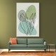 Framed Canvas Size:: Super Size 140 x 210 cm Color Abstract Plants #1 Wall Art