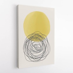Yellow Watercolor Shapes Series #3 Wall Art