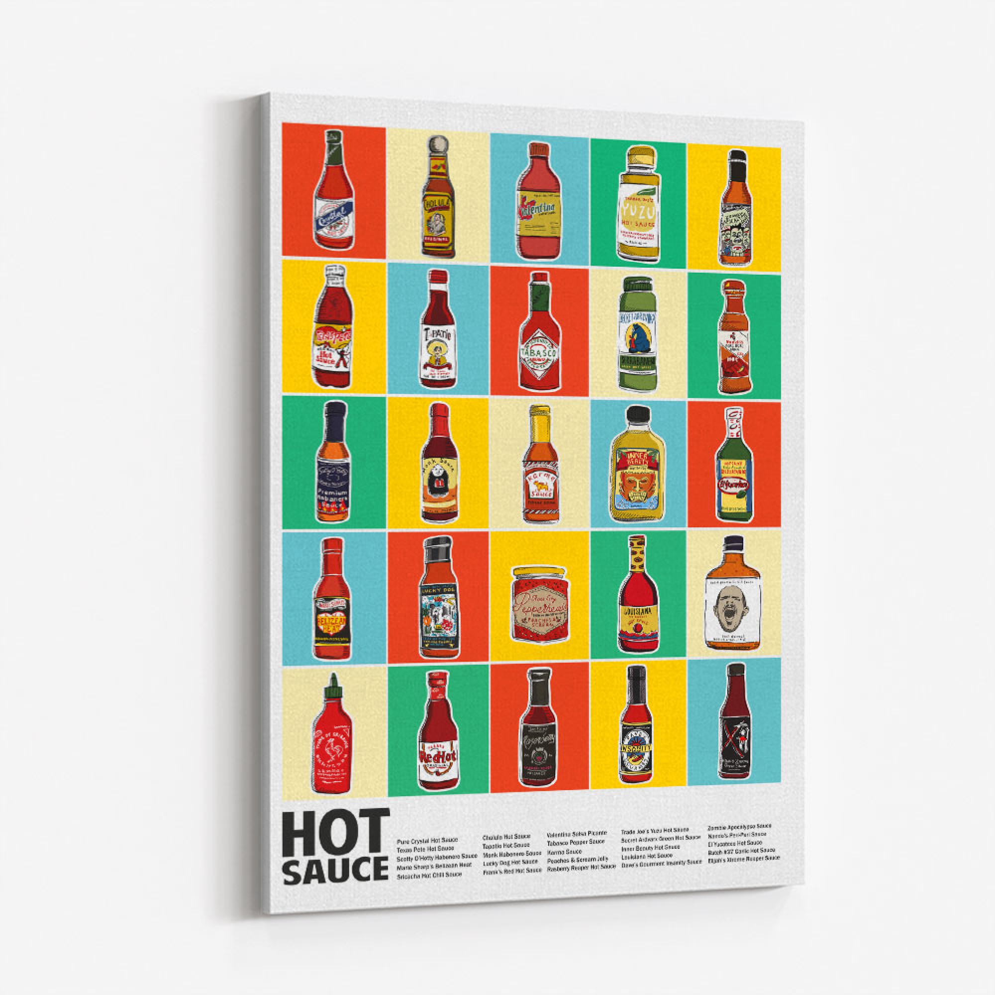 Hot Sauce Squares Wall Art
