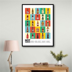 Hot Sauce Squares Wall Art