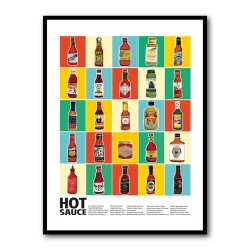 Hot Sauce Squares Wall Art