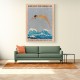 Into the Ocean (blue) Standard Wall Art