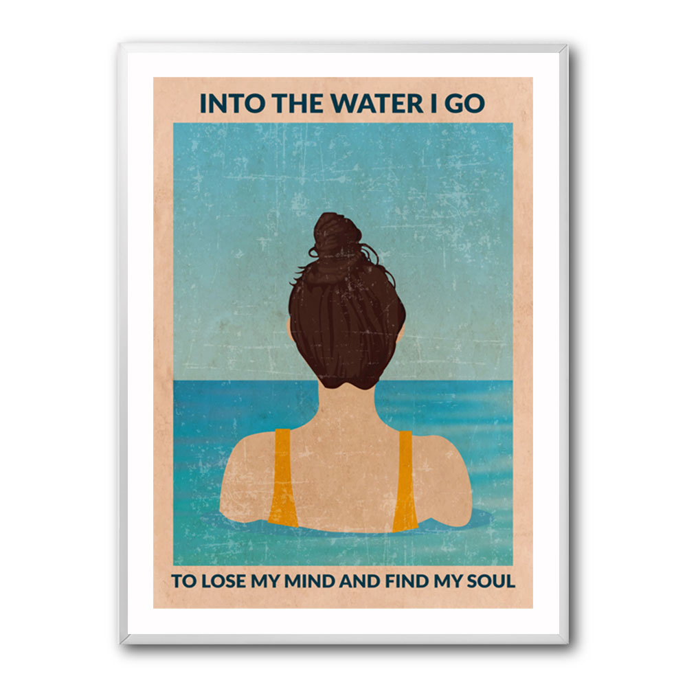 Into the Water (brunette) Wall Art